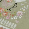 Embroidery kit “Peach Cranes”