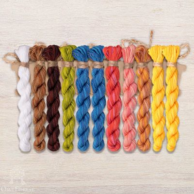Set of OwlForest Hand-Dyed Threads for the “Playful Fish” Chart (DMC)