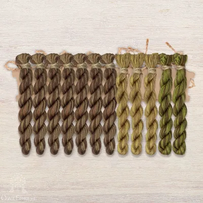 Set of OwlForest Hand-Dyed Threads for the “The Gates of Filingrad” Chart (Thread Trade n.a. Kirov)