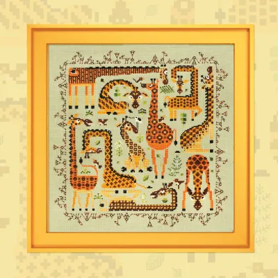 Printed embroidery chart “Spotted Giraffes”