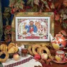 Digital embroidery chart “Dining Negotiant” or “Russian Lunchtime”