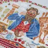 Digital embroidery chart “Dining Negotiant” or “Russian Lunchtime”