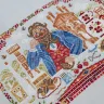 Digital embroidery chart “Dining Negotiant” or “Russian Lunchtime”