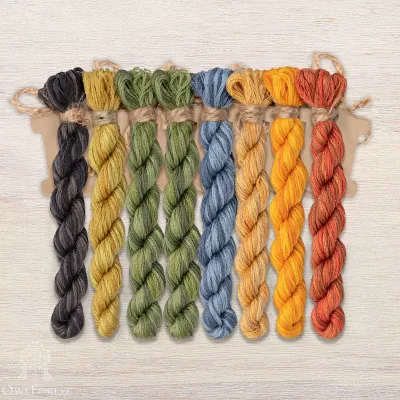 Set of OwlForest Hand-Dyed Threads for the “Zmey Gorynych” Chart (DMC)