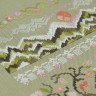 Printed embroidery chart “Peach Cranes”