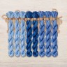 Set of OwlForest Hand-Dyed Threads for the “Bluebirds” Chart (DMC)
