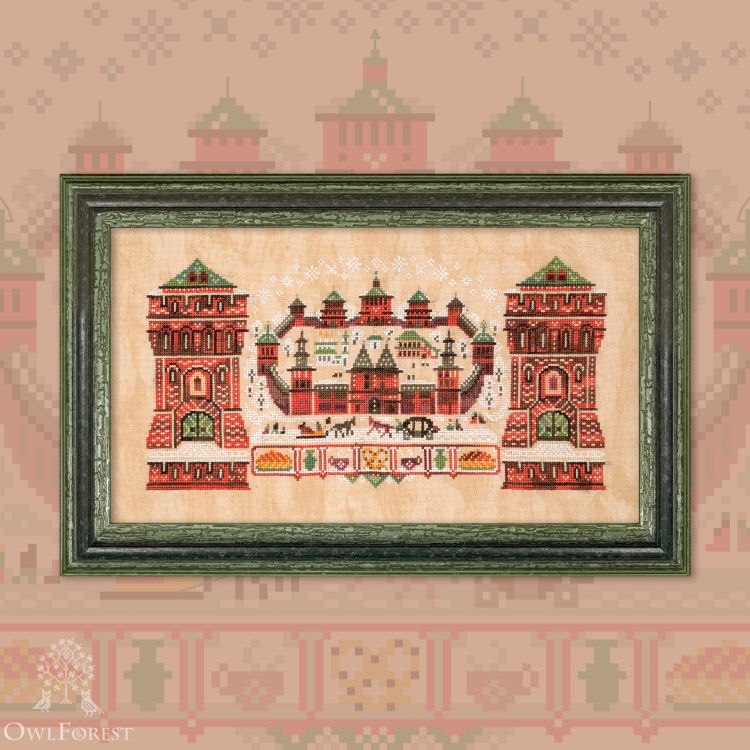 Printed embroidery chart “Red Fortress”