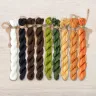 Set of OwlForest Hand-Dyed Threads for the “Spotted Giraffes” Chart (Thread Trade n.a. Kirov)