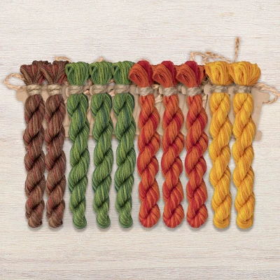 Set of OwlForest Hand-Dyed Threads for the “Where a Fairy Tale Begins” (DMC) 