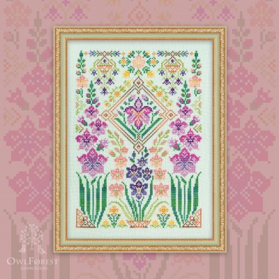 Printed embroidery chart “Gladioli”