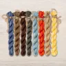 Set of OwlForest Hand-Dyed Threads for the “The Beaver Portrait” Chart (Thread Trade n.a. Kirov)
