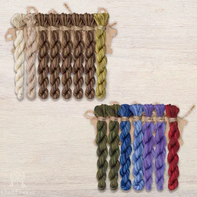 Set of OwlForest Hand-Dyed Threads for the “Yaga” Chart (DMC)