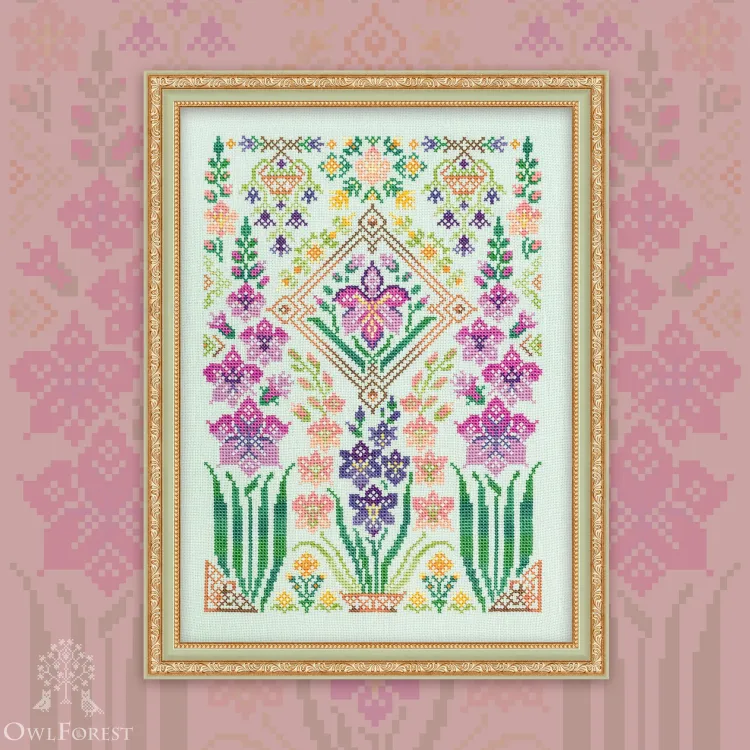 Digital embroidery chart “Gladioli” – Owlforest Embroidery