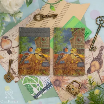 “Mr. and Mrs. Finch” Leather Cardholder