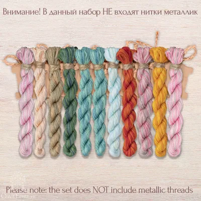 Set of OwlForest Hand-Dyed Threads for the “Make a Wish!” Chart (DMC)