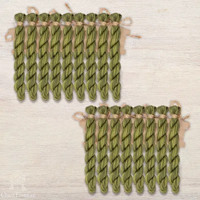 Special set of OwlForest Hand-Dyed Threads for the “Sampler with Acorns” (Thread Trade n.a. Kirov) one-color Option
