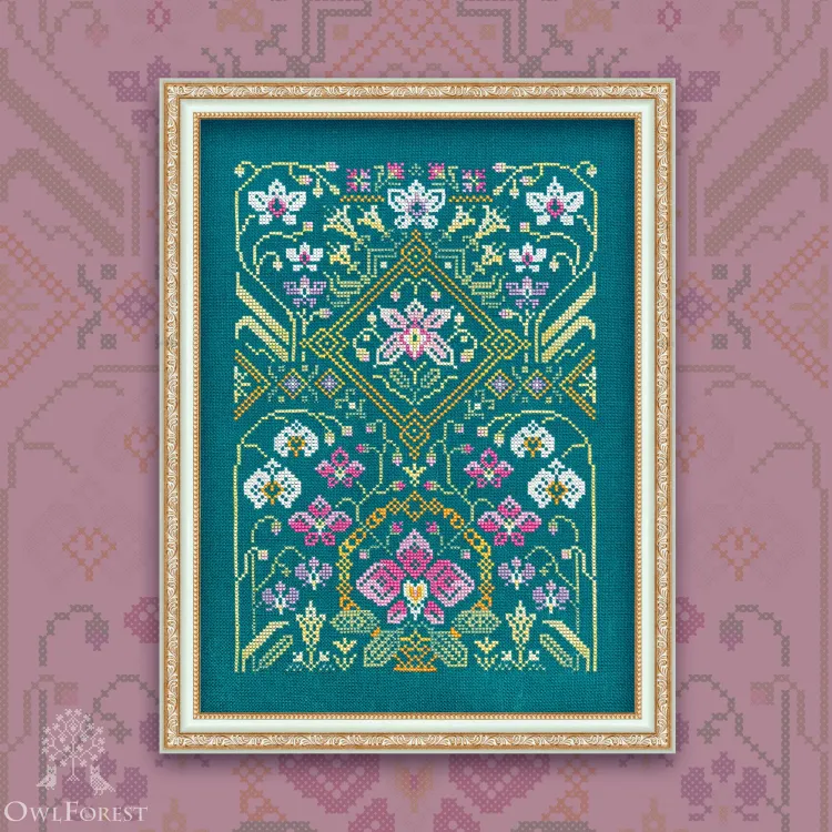 Printed embroidery chart “Orchids”
