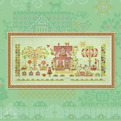 Digital embroidery chart “Summer Cottage”