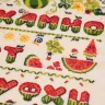 Printed embroidery chart “Watermelon Alphabet” Russian Letters