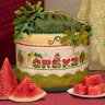 Printed embroidery chart “Watermelon Alphabet” Russian Letters