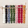 Set of OwlForest Hand-Dyed Threads for the “Christmas Rabbits” Chart (Thread Trade n.a. Kirov)