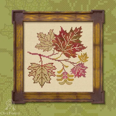 Free embroidery digital chart “Maple Branch”