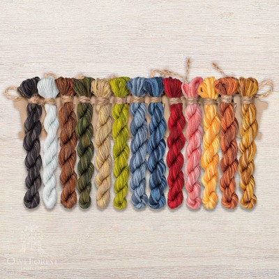 Set of OwlForest Hand-Dyed Threads for the “Relax Mood” Chart (DMC)