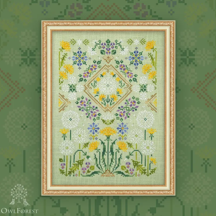 Digital embroidery chart “Dandelions”