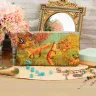 “Foxes” Leather Zipper Pouch