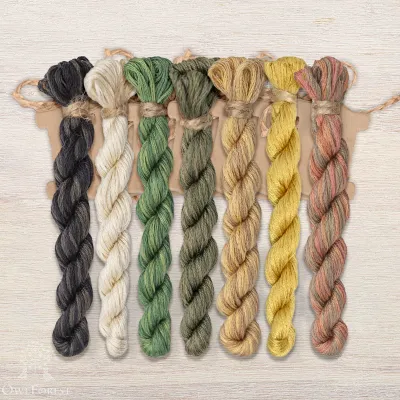 Set of OwlForest Hand-Dyed Threads for the “Chizhik-Pyzhik” Chart (DMC)