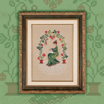 Printed Embroidery chart “Cross-Stitching by Sunlight”