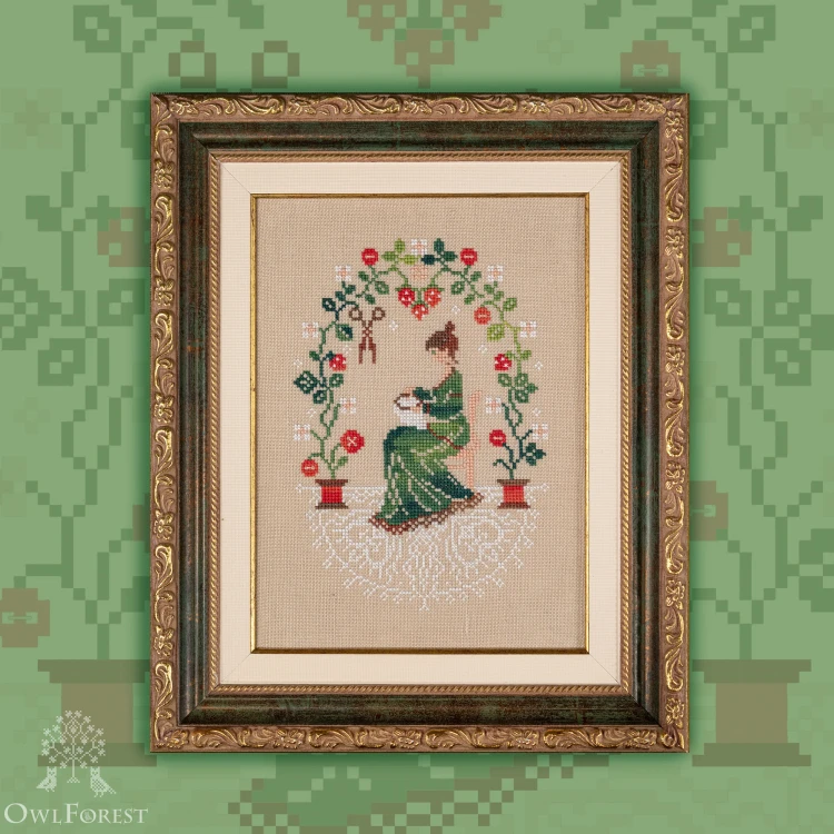 Printed Embroidery chart “Cross-Stitching by Sunlight”