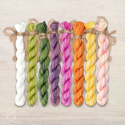 Set of OwlForest Hand-Dyed Threads for the “Orchids” Chart (Thread Trade n.a. Kirov)