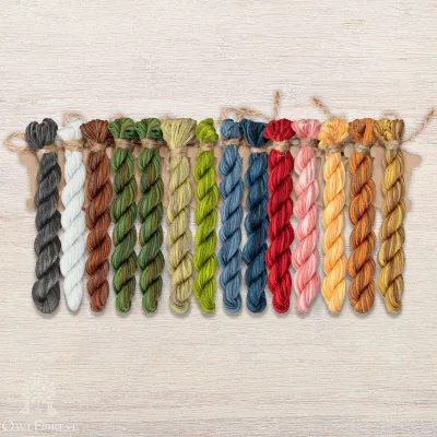 Set of OwlForest Hand-Dyed Threads for the “Relax Mood” Chart (Thread Trade n.a. Kirov)
