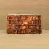 “Bookcase” Leather Zipper Pouch