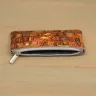 “Bookcase” Leather Zipper Pouch