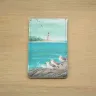 “The Cape of Free Seagull” Leather Cardholder