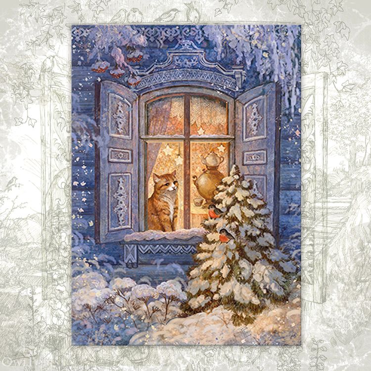 “Winter Cat” Postcard