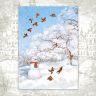 “Visiting the Snowman” Postcard