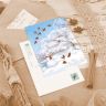 “Visiting the Snowman” Postcard