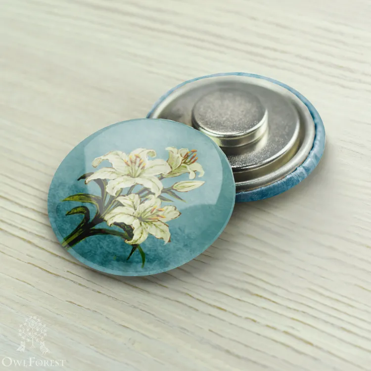 Magnet Needle Minder “White lilies”