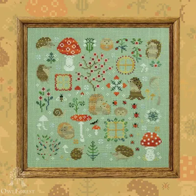Digital embroidery chart “Hedgehog Meadow”
