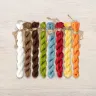 Set of OwlForest Hand-Dyed Threads for the “The Fox Portrait” Chart (Thread Trade n.a. Kirov)