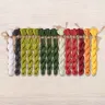 Set of OwlForest Hand-Dyed Threads for the “Watermelon Alphabet” Chart RU (DMC)