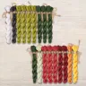 Set of OwlForest Hand-Dyed Threads for the “Watermelon Alphabet” Chart RU (DMC)