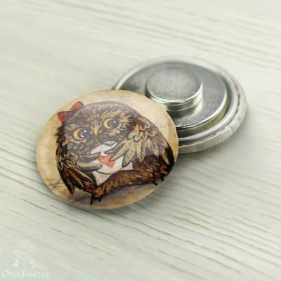 Magnet Needle Minder “Owl embroiderer”