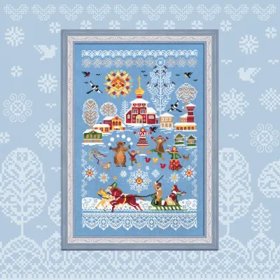 Printed embroidery chart “Farewell to Winter or Maslenitsa”