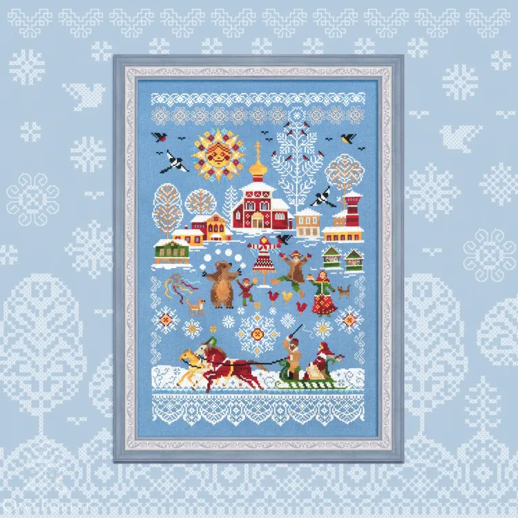 Printed embroidery chart “Farewell to Winter or Maslenitsa”