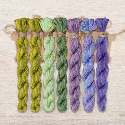 Set of OwlForest Hand-Dyed Threads for the “Ipomoea” Chart (DMC)