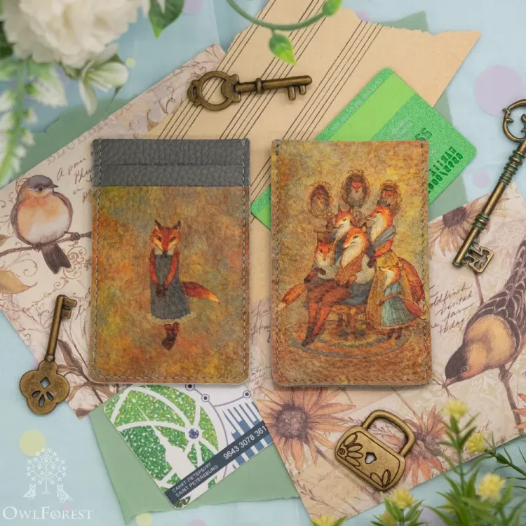 “Red Fox” Leather Cardholder